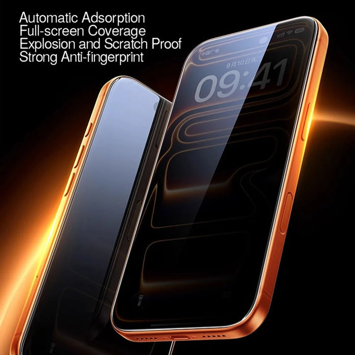 For iPhone 14 10Pcs Privacy Tempered Glass Anti-fingerprint Anti-spy Full Screen Protector - Black - 4