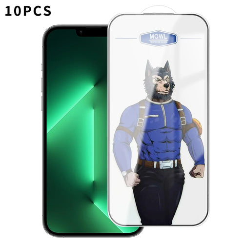 For iPhone 13 Pro Max 10Pcs HD Tempered Glass Anti-fingerprint Shatterproof Full Size Screen Protector - Transparent - 1