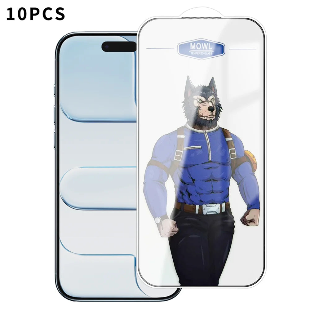For iPhone Air 10Pcs HD Tempered Glass Anti-fingerprint Shatterproof Full Size Screen Protector - Transparent - 1