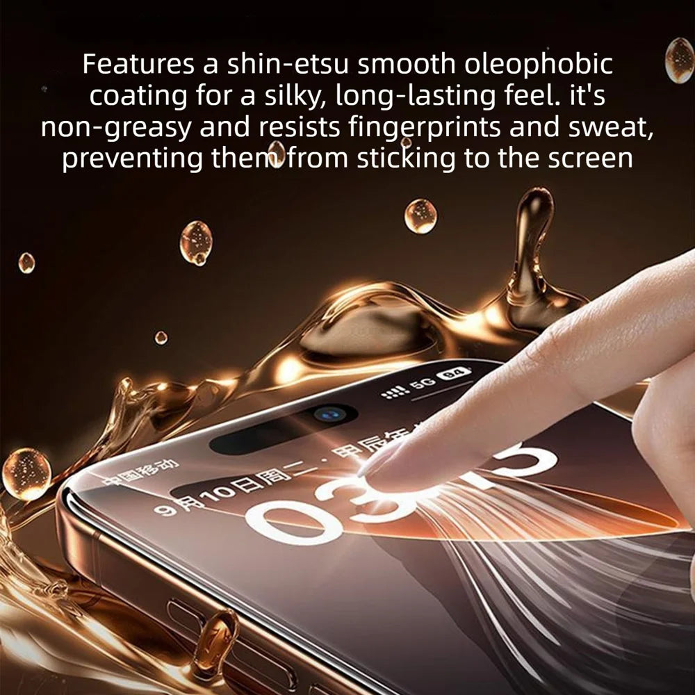 For iPhone 16 Pro Max 10Pcs HD Tempered Glass Anti-fingerprint Shatterproof Full Size Screen Protector - Transparent - 5