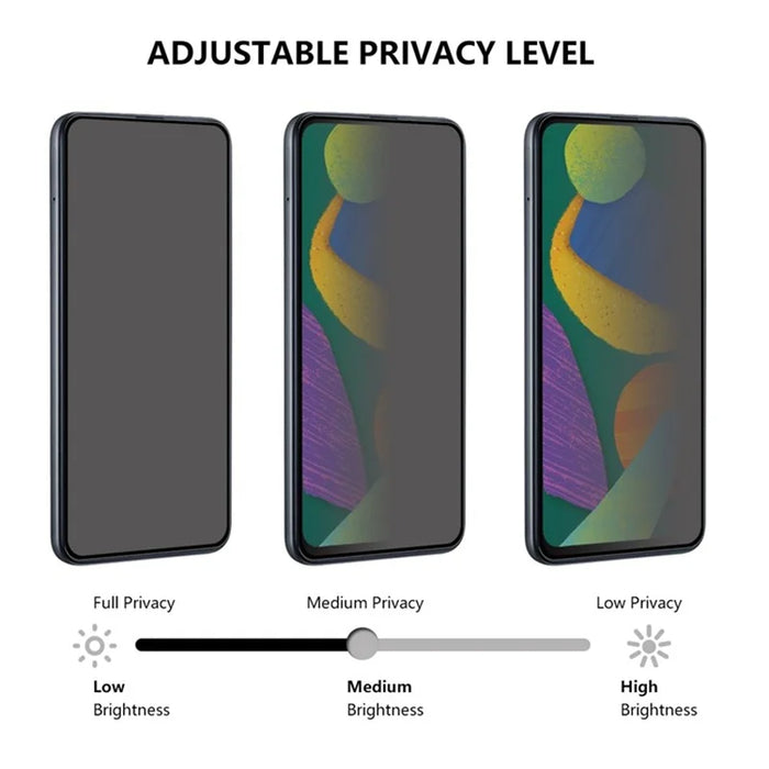 For Samsung Galaxy A27 5G Privacy Screen Protector Tempered Glass Anti Peep Film Full Coverage - Black - 6