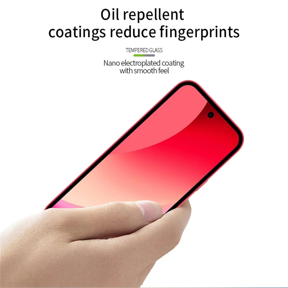 Mofi For Google Pixel 10a Screen Protector 9H Full Glue Full Coverage High Aluminum-Silicon Glass Film - Black - 4