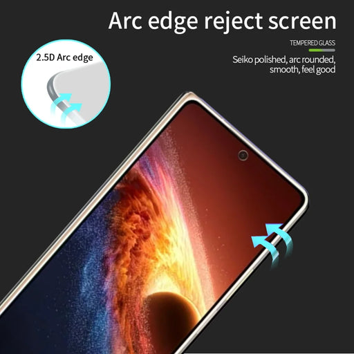 Mofi For Honor Magic V6 5G Screen Protector 9H Full Glue Full Coverage High Aluminum-Silicon Glass Film - Black - 2