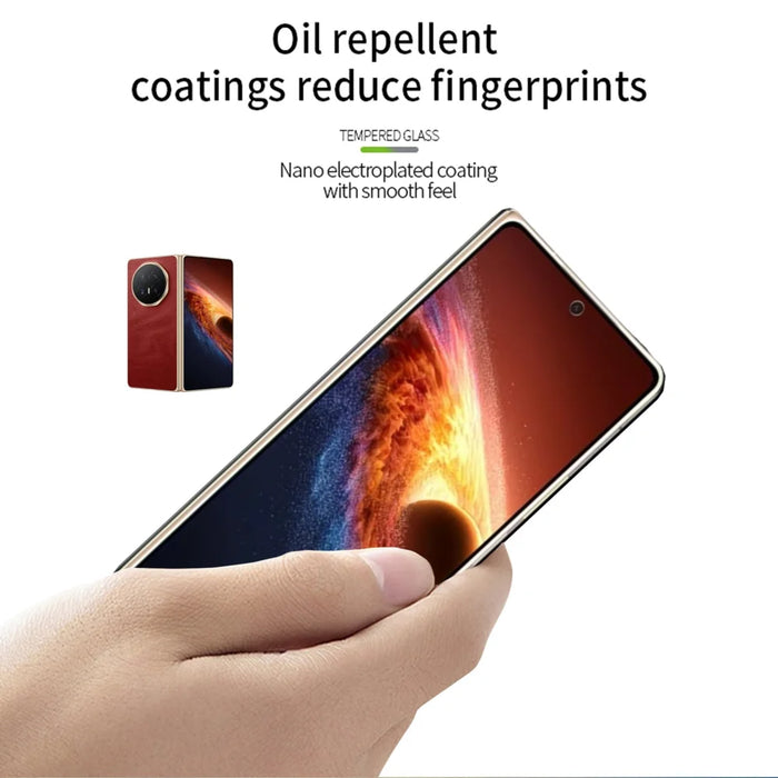 Mofi For Honor Magic V6 5G Screen Protector 9H Full Glue Full Coverage High Aluminum-Silicon Glass Film - Black - 4