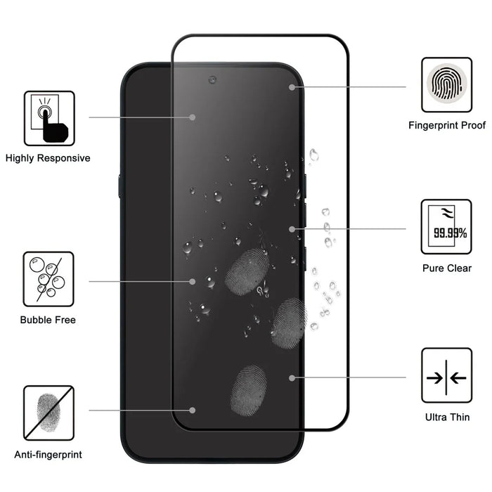 For Nothing Phone (4a) AGC Tempered Glass with Black Edge Full Glue Full Coverage Screen Protector - 2
