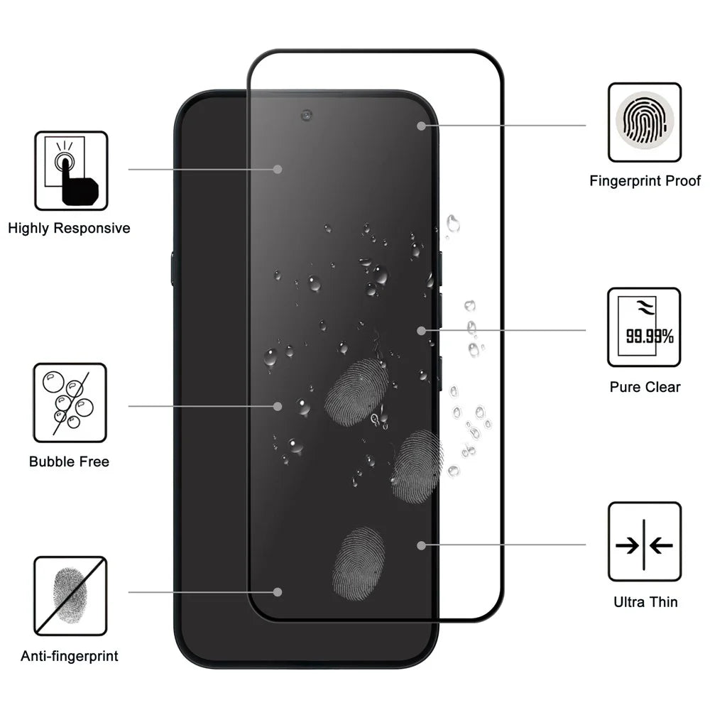 For Nothing Phone (4a) Pro AGC Tempered Glass with Black Edge Full Glue Full Coverage Screen Protector - 2