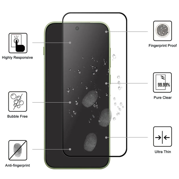 For OnePlus 15T 5G AGC Tempered Glass with Black Edge Full Glue Full Coverage Screen Protector - 2