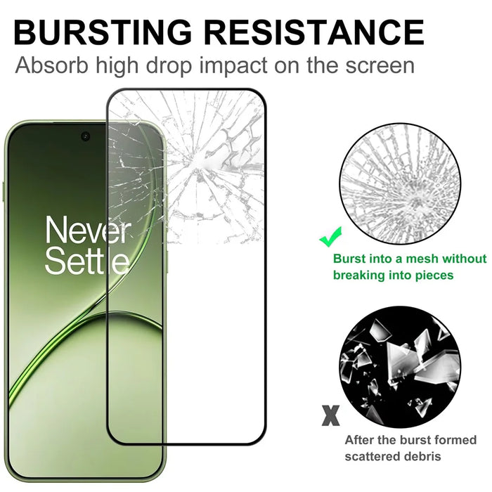 For OnePlus 15T 5G AGC Tempered Glass with Black Edge Full Glue Full Coverage Screen Protector - 4