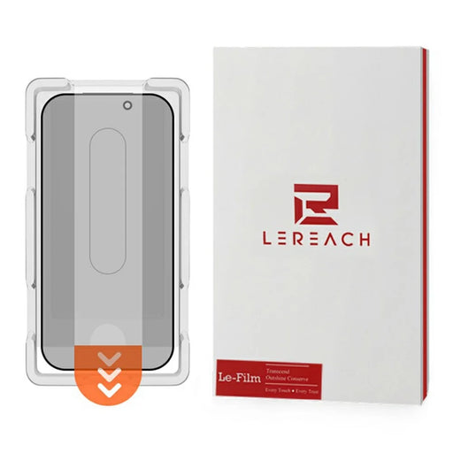 LEREACH For iPhone 16 Pro Max Privacy Tempered Glass Screen Protector 28° Anti-spy Full Cover Film - Black - 1
