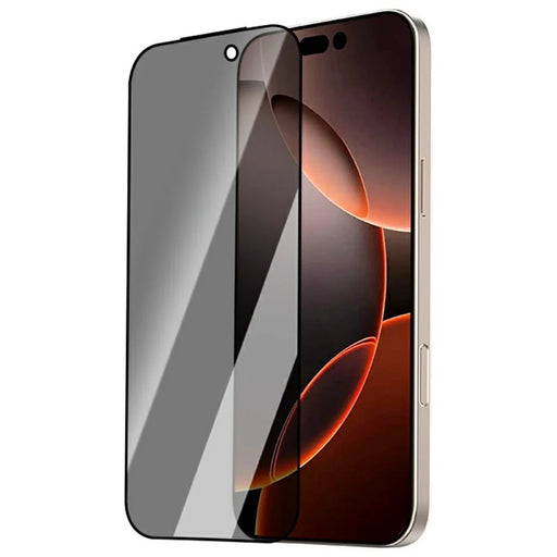 LEREACH 2Pcs For iPhone 16 Pro Max Privacy Tempered Glass Screen Protector 28° Anti-spy Full Cover Film - Black - 2