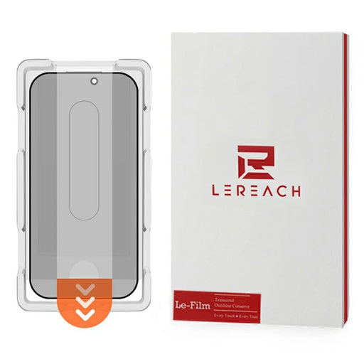 LEREACH For iPhone 17 Pro Privacy Tempered Glass Screen Protector 28° Anti-spy Full Cover Film - Black - 1