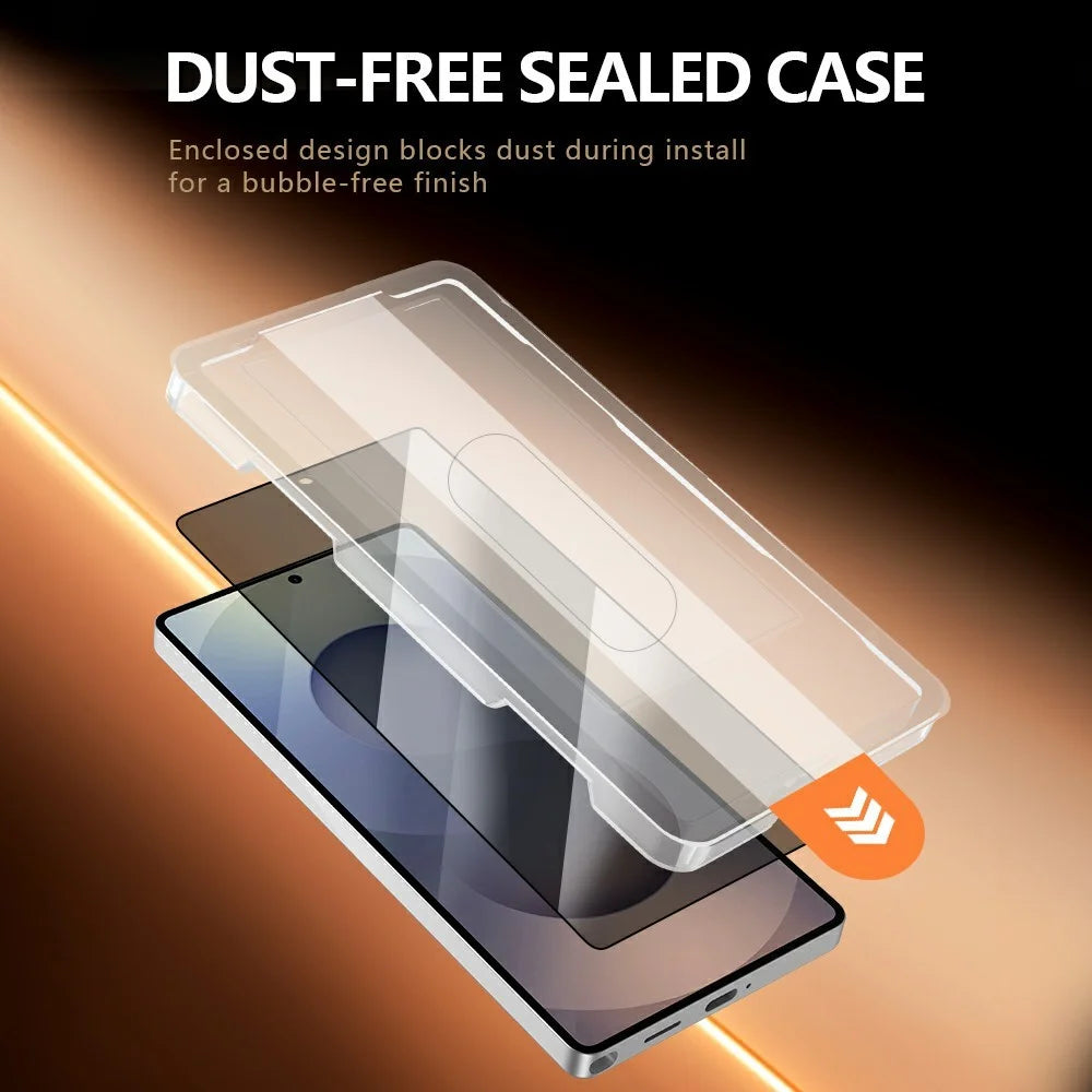 LEREACH 2Pcs For Samsung Galaxy S25 Ultra Privacy Tempered Glass Screen Protector 28° Anti-spy Full Cover Film - Black - 5