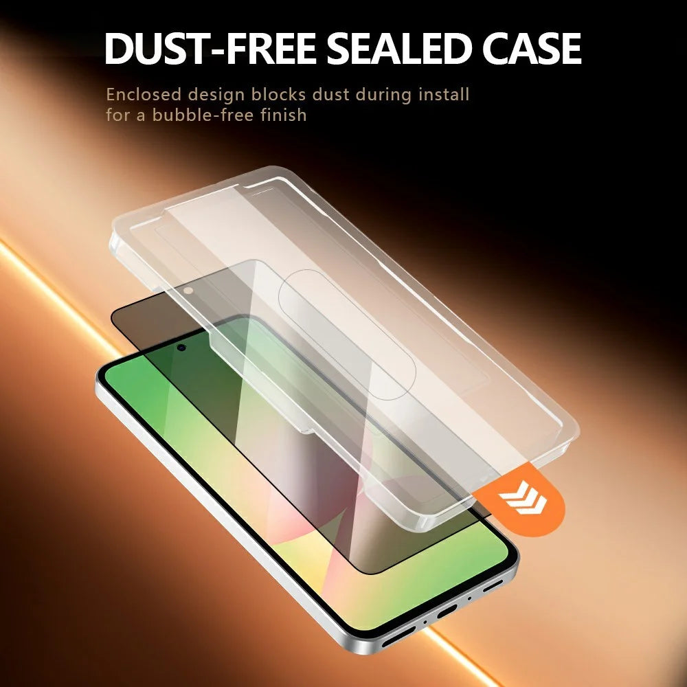 LEREACH 2Pcs For Samsung Galaxy S25 FE Privacy Tempered Glass Screen Protector 28° Anti-spy Full Cover Film - Black - 5