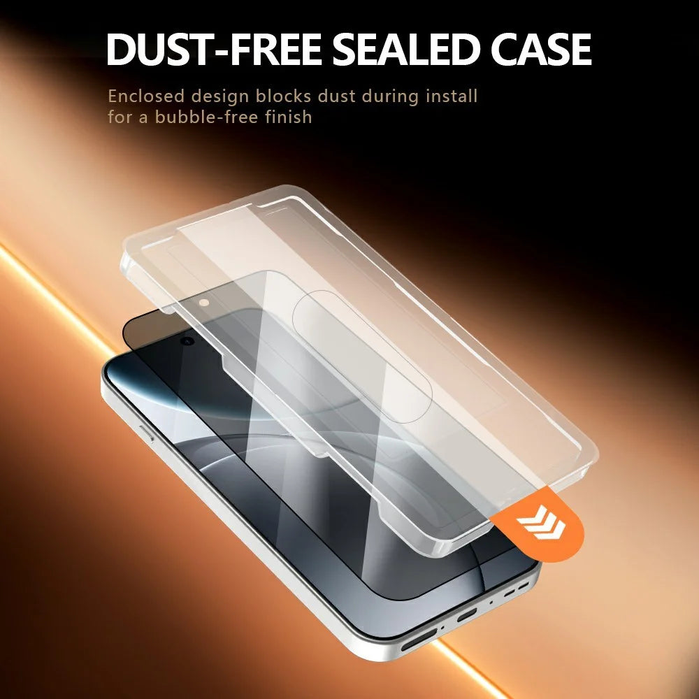 LEREACH For Oppo Find X9 Pro 5G Privacy Tempered Glass Screen Protector 28° Anti-spy Full Cover Film - Black - 5