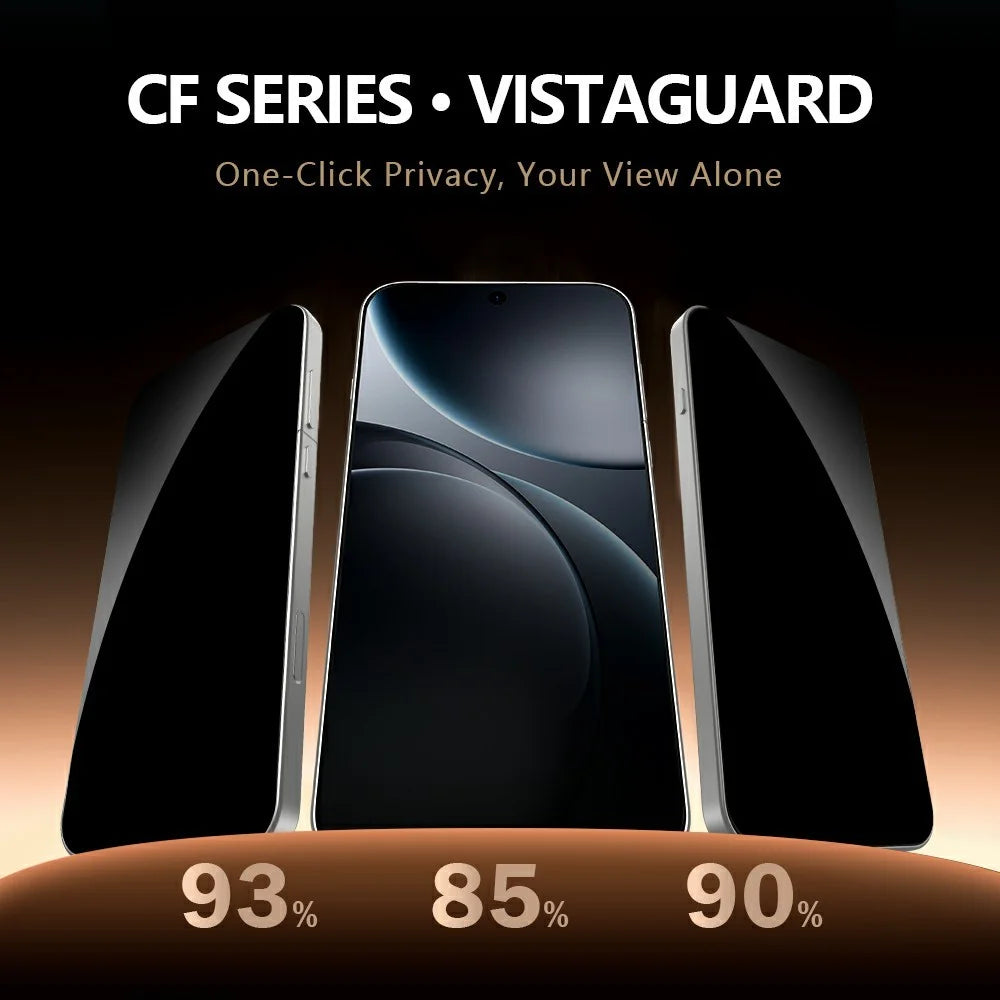 LEREACH 2Pcs For Oppo Find X9 Pro 5G Privacy Tempered Glass Screen Protector 28° Anti-spy Full Cover Film - Black - 4