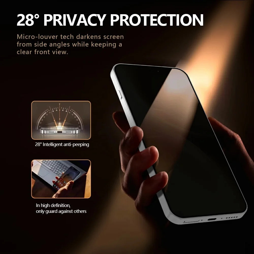 LEREACH 2Pcs For vivo X300 Ultra 5G Privacy Tempered Glass Screen Protector 28° Anti-spy Full Cover Film - Black - 6
