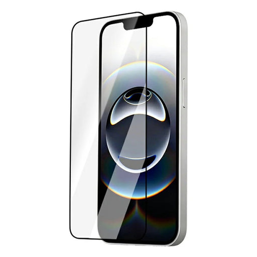 LEREACH 2Pcs For iPhone 13 Tempered Glass Full Screen Protector Anti-Fingerprint Film with Dust-Free Installation Tool - Black - 2
