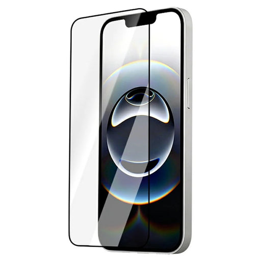 LEREACH 2Pcs For iPhone 13 Pro Tempered Glass Full Screen Protector Anti-Fingerprint Film with Dust-Free Installation Tool - Black - 2