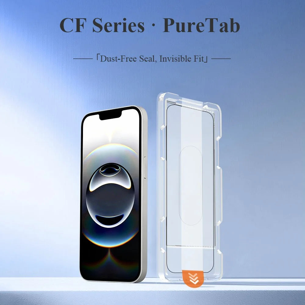 LEREACH 2Pcs For iPhone 14 Tempered Glass Full Screen Protector Anti-Fingerprint Film with Dust-Free Installation Tool - Black - 4