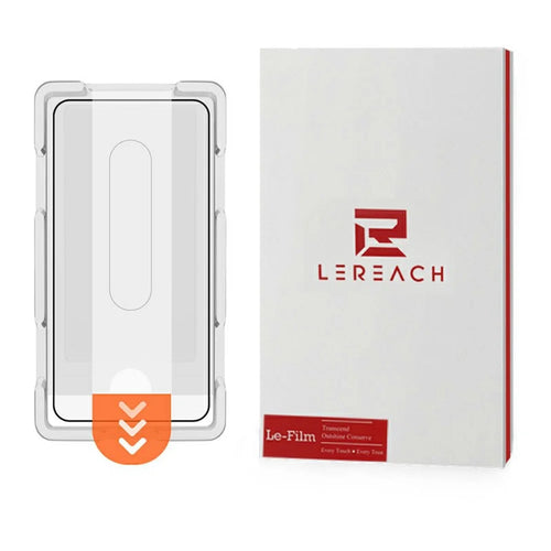 LEREACH For Samsung Galaxy A35 5G Tempered Glass Full Screen Protector Anti-Fingerprint Film with Dust-Free Installation Tool - Black - 1