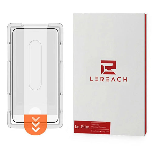 LEREACH For Samsung Galaxy A37 5G Tempered Glass Full Screen Protector Anti-Fingerprint Film with Dust-Free Installation Tool - Black - 1