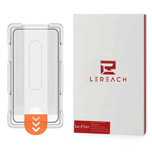 LEREACH For Samsung Galaxy A55 5G Tempered Glass Full Screen Protector Anti-Fingerprint Film with Dust-Free Installation Tool - Black - 1