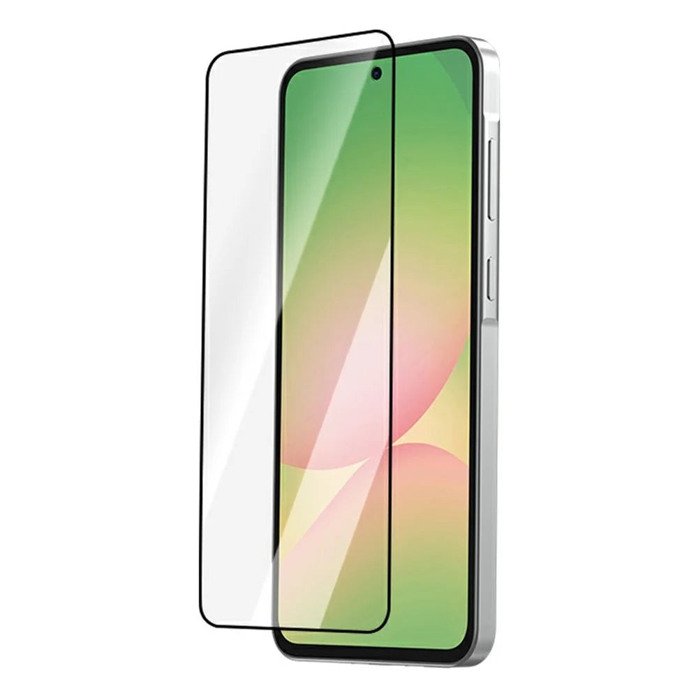 LEREACH 2Pcs For Samsung Galaxy A55 5G Tempered Glass Full Screen Protector Anti-Fingerprint Film with Dust-Free Installation Tool - Black - 2