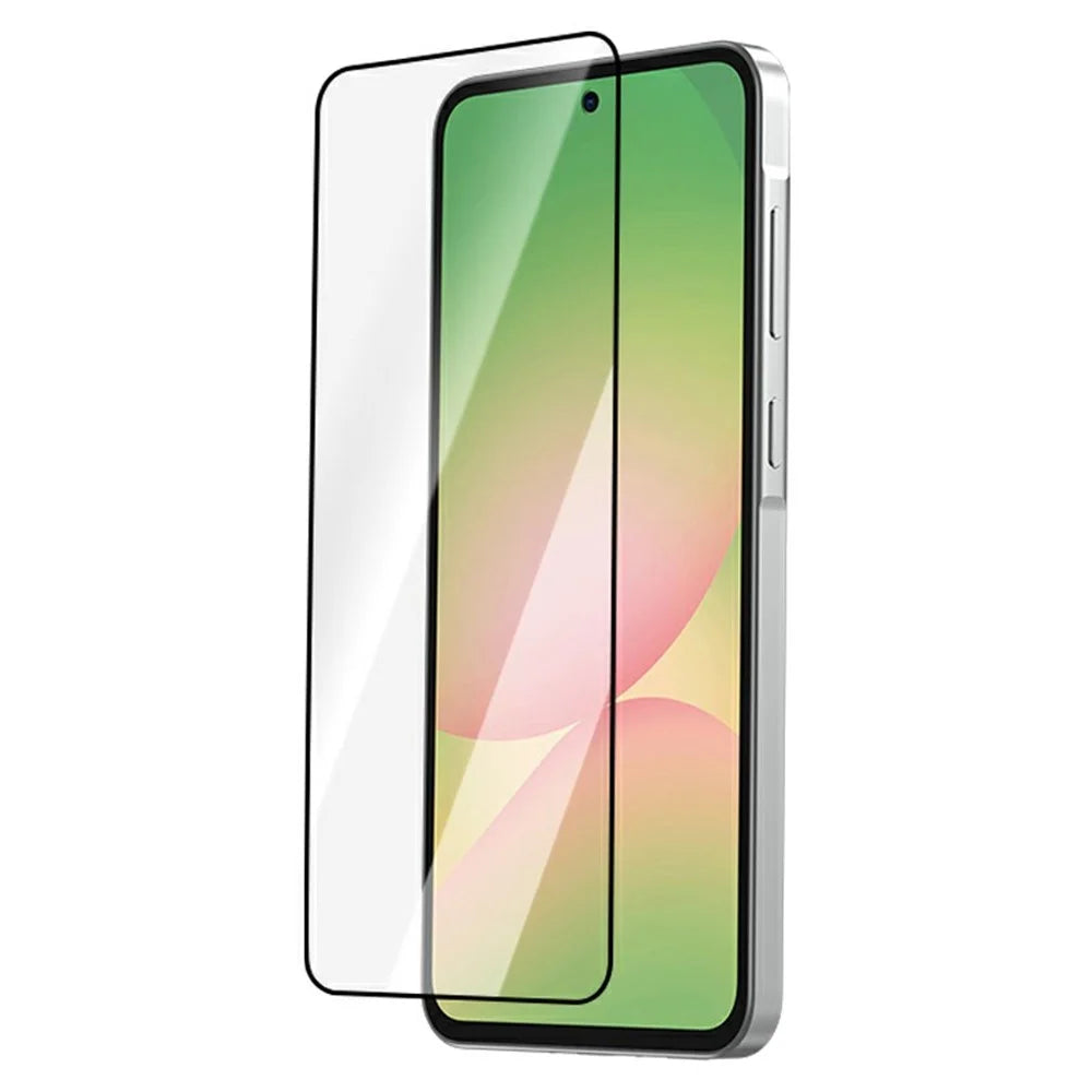 LEREACH For Samsung Galaxy A56 5G Tempered Glass Full Screen Protector Anti-Fingerprint Film with Dust-Free Installation Tool - Black - 2