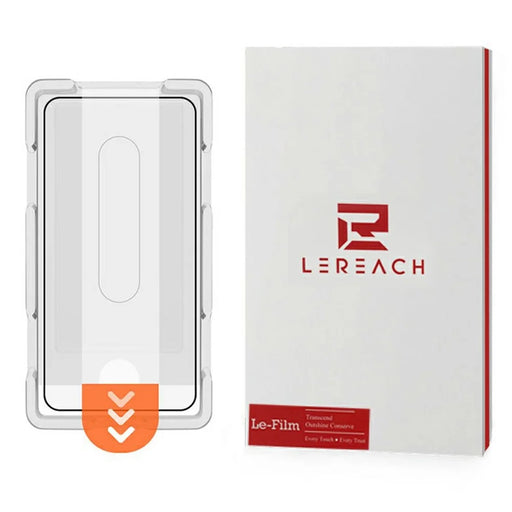 LEREACH For Samsung Galaxy S24 FE Tempered Glass Full Screen Protector Anti-Fingerprint Film with Dust-Free Installation Tool - Black - 1