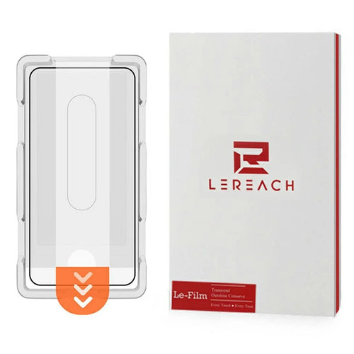 LEREACH For Samsung Galaxy S25 FE Tempered Glass Full Screen Protector Anti-Fingerprint Film with Dust-Free Installation Tool - Black - 1