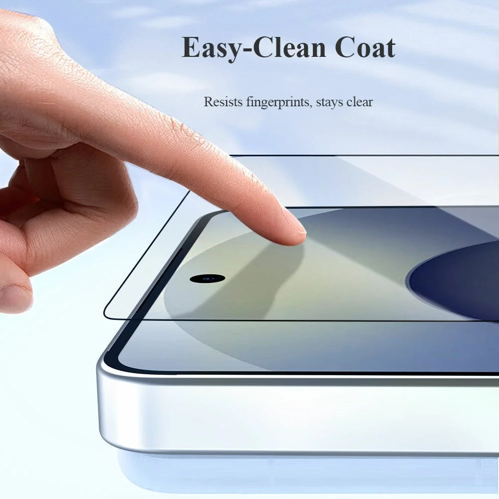 LEREACH For Samsung Galaxy S26 Ultra Tempered Glass Full Screen Protector Anti-Fingerprint Film with Dust-Free Installation Tool - Black - 7
