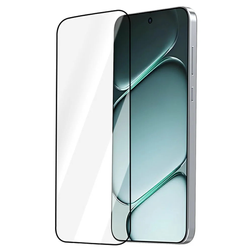 LEREACH For OnePlus Ace 6 5G Tempered Glass Full Screen Protector Anti-Fingerprint Film with Dust-Free Installation Tool - Black - 2