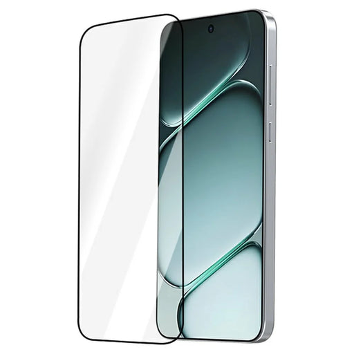 LEREACH For OnePlus Ace 6 5G Tempered Glass Full Screen Protector Anti-Fingerprint Film with Dust-Free Installation Tool - Black - 2