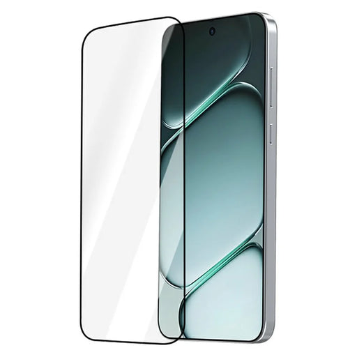 LEREACH For OnePlus 15R 5G Tempered Glass Full Screen Protector Anti-Fingerprint Film with Dust-Free Installation Tool - Black - 2