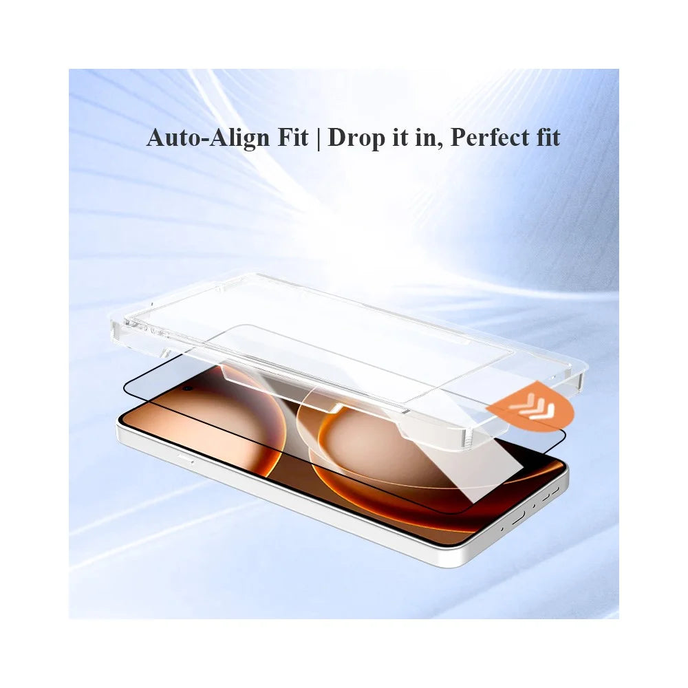 LEREACH For Oppo Find X9 Ultra 5G Tempered Glass Full Screen Protector Anti-Fingerprint Film with Dust-Free Installation Tool - Black - 5