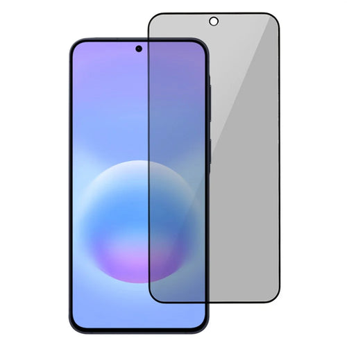 For Samsung Galaxy A57 5G 180 Degree Anti-Peep Tempered Glass Black Edge Privacy Protection Full Screen Protector, Full Glue - Black - 1