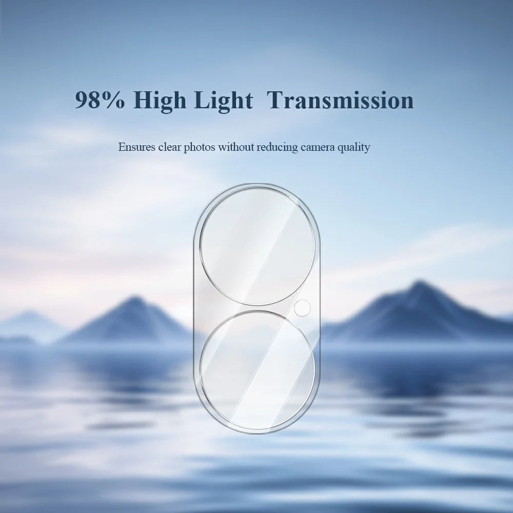 LEREACH for iPhone 16 Plus Camera Lens Protector 3D Full Coverage Tempered Glass Acrylic One-Piece Lens Film - Transparent - 5