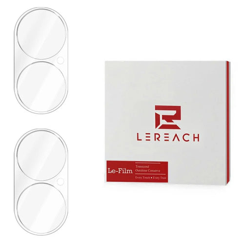 LEREACH 2Pcs for iPhone 16 Plus Camera Lens Protector 3D Full Coverage Tempered Glass Acrylic One-Piece Lens Film - Transparent - 1