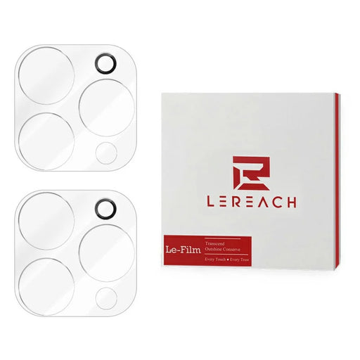 LEREACH 2Pcs for iPhone 16 Pro Max Camera Lens Protector 3D Full Coverage Tempered Glass Acrylic One-Piece Lens Film - Transparent - 1