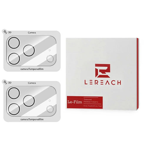 LEREACH 2Pcs for iPhone 17 Pro Max Camera Lens Protector 3D Full Coverage Tempered Glass Acrylic One-Piece Lens Film - Transparent with Black Circle - 1