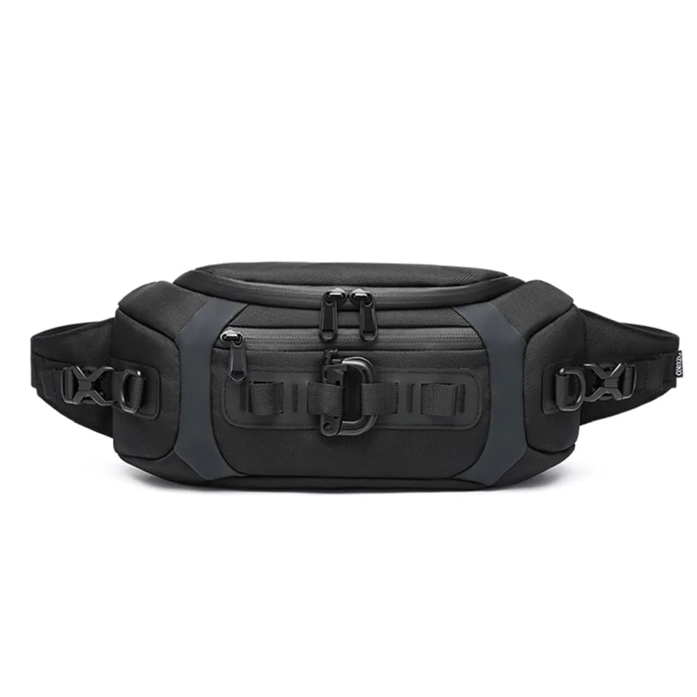OZUKO 9530 Multifunctional Tactical Sling Chest Bag Waterproof Oxford Cloth Shoulder Bag for Camping Hiking Fitness Cycling - Black - 1