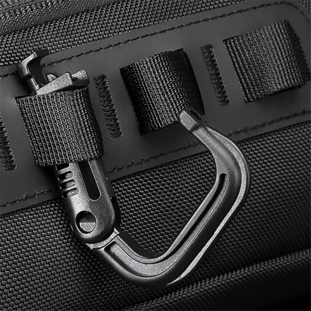 OZUKO 9530 Multifunctional Tactical Sling Chest Bag Waterproof Oxford Cloth Shoulder Bag for Camping Hiking Fitness Cycling - Black - 3