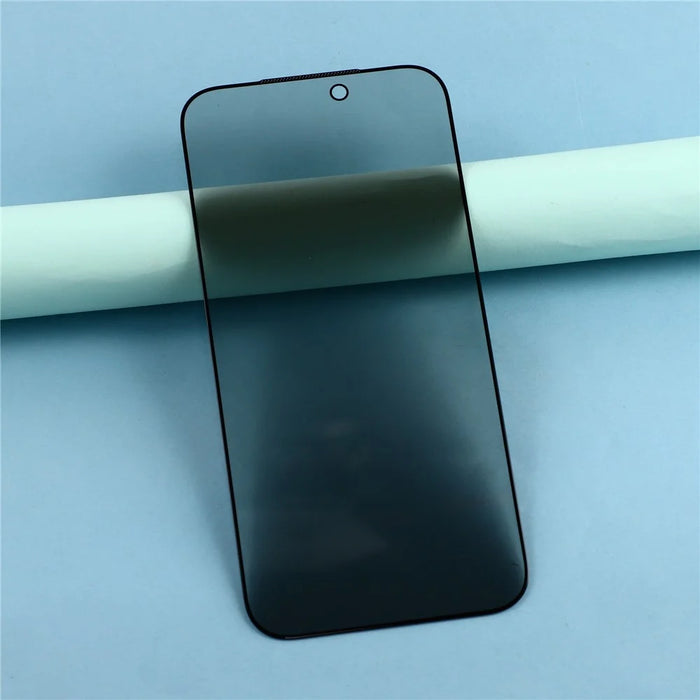 For iPhone 17 Pro Max 180° Anti-spy Tempered Glass with Silk Printing Frame AR coating Anti-fingerprint Full Coverage Screen Protector - Black - 4