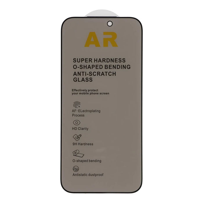 For iPhone 17 Pro Max 180° Anti-spy Tempered Glass with Silk Printing Frame AR coating Anti-fingerprint Full Coverage Screen Protector - Black - 5