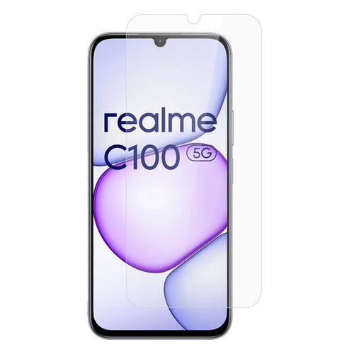For Realme C100 5G Screen Protector 0.3mm Arc Edge Tempered Glass Film, Not Complete Coverage - Transparent - 1
