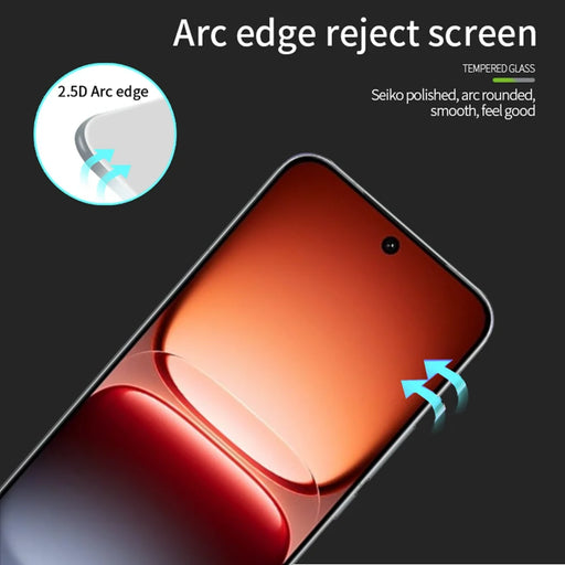 PINWUYO For vivo iQOO 15 5G Tempered Glass Film JK Series-2 9H Full Glue Full Screen Protector - Black - 2