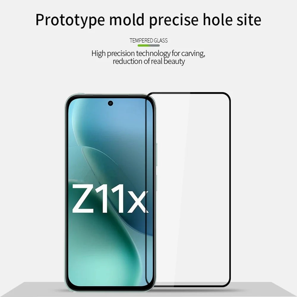 PINWUYO For vivo iQOO Z11x 5G Tempered Glass Film JK Series-2 9H Full Glue Full Screen Protector - Black - 3