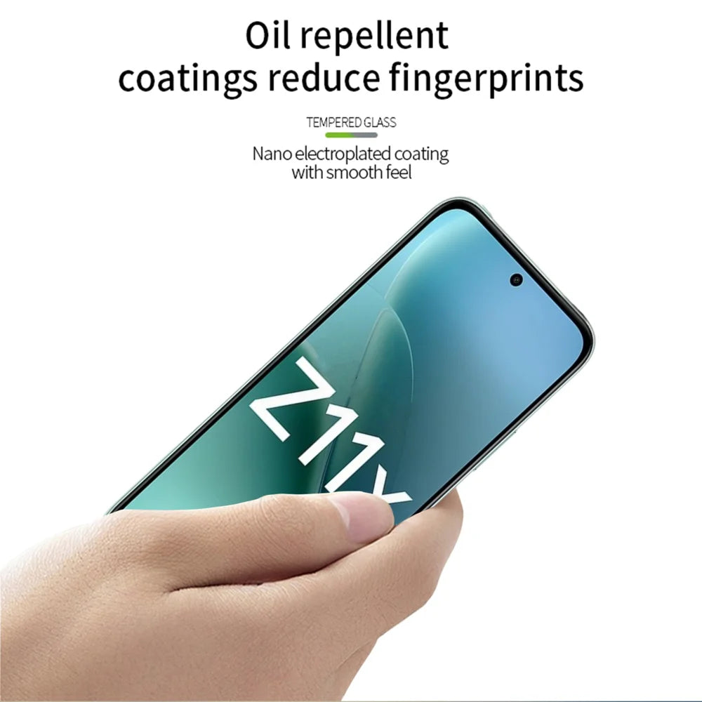 PINWUYO For vivo iQOO Z11x 5G Tempered Glass Film JK Series-2 9H Full Glue Full Screen Protector - Black - 4