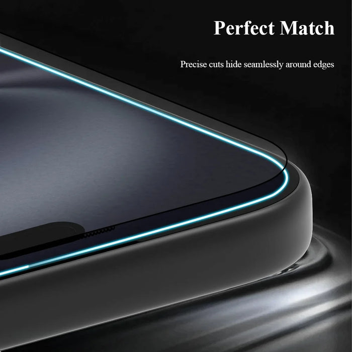 LEREACH 2Pcs For iPhone 17 Pro Max Tempered Glass Full Screen Protector Anti-Fingerprint Film with Dust-Free Installation Tool - Black - 6