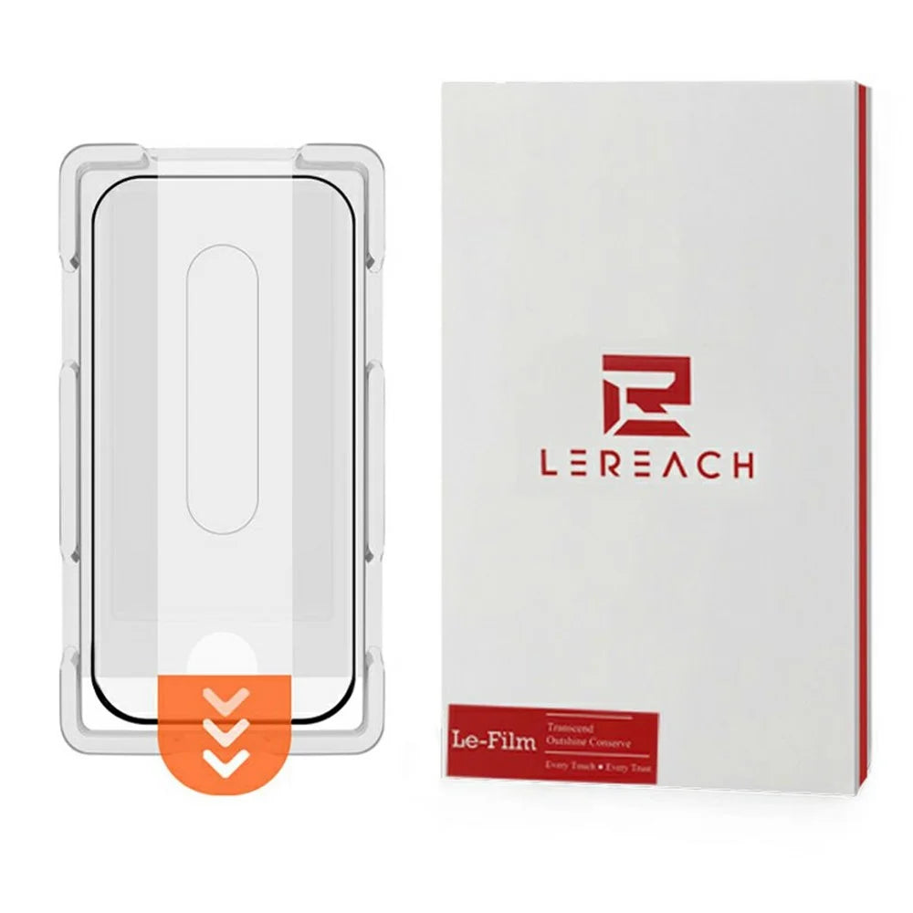 LEREACH For vivo X300 Pro 5G Tempered Glass Full Screen Protector Anti-Fingerprint Film with Dust-Free Installation Tool - Black - 1